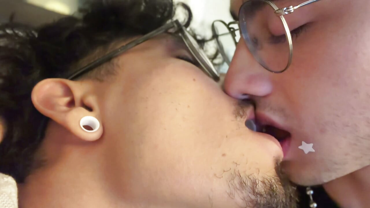 Sucking balls while jerking off and playing video games