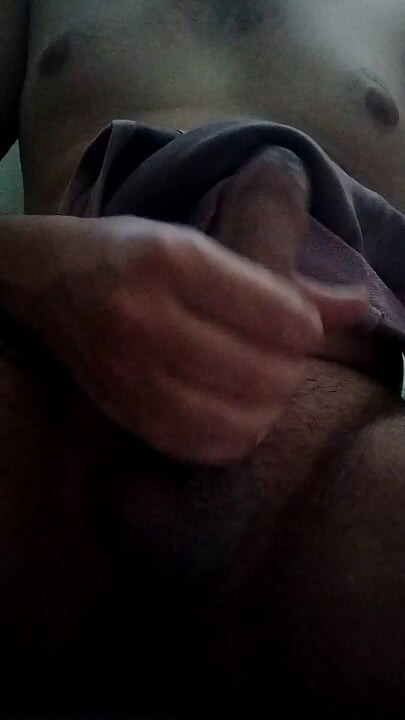 Wearing my huge bra and jerking my dick inside