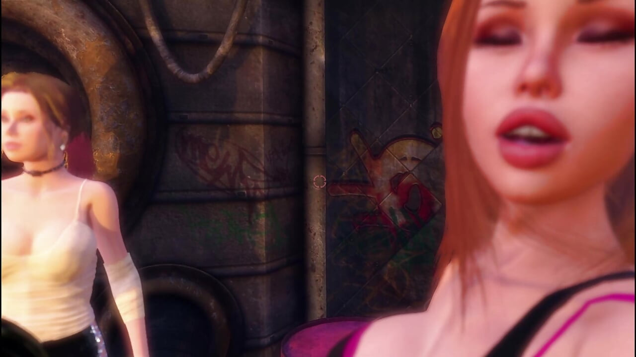 Cyberpunk trans i stara 80-godišnja stara žena s velikim sisama