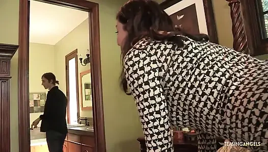 Having a quicky in the bathroom is a turn on for the kinky blonde babe