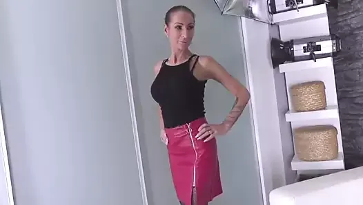 skinny cougar shows she still has it
