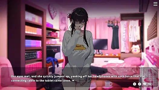 Yui reibt ihn ein, nachdem unser MC sie betritt. Unser MC sieht sie masturbieren.