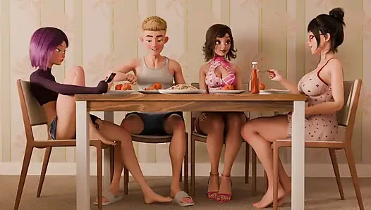 Auntie takes her collagen to the bathroom and ends up having sex with him without anyone knowing - Good Luke