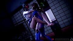 Overwatch D Va &Kiriko lesbianas dedeándose el coño por Monarchnsfw (animación con sonido) 3D hentai porno sfm