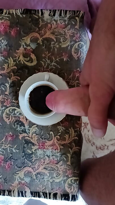 Cum in coffee