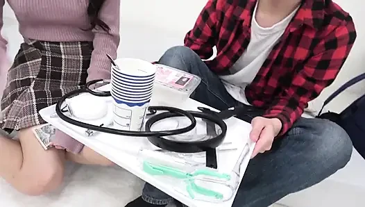 Part 4: A friendship verification project between a college student and a boy and a girl who have been childhood friends for 10 years—an adult doctor pretend experience!