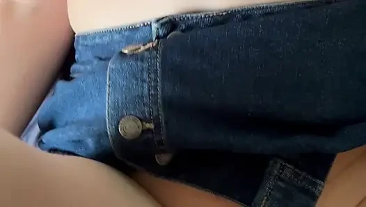 Blauer jeansrock