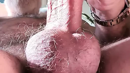 between Dad's legs