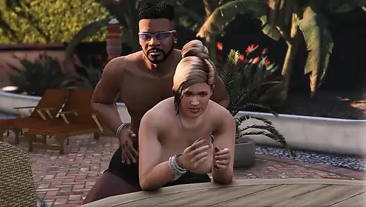 Franklin zerstört Amanda überall in Michaels Villa (Teil 3)