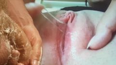 Wet Pussy and Cock Masturbation
