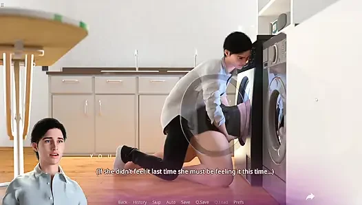 Stepmom Huge Ass Make My Cock Cum While She Stucks In Washine Machine