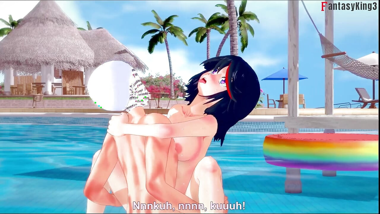 Ryuko Matoi sex on the pool - Killlakill