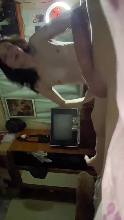 Drooling Blowjob From a Neighbor's Tattooed Bitch While Her Husband Is at Work