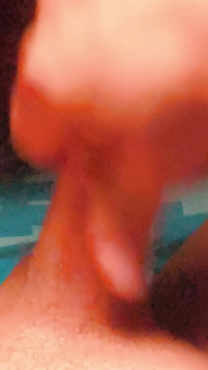 Horny young guy jerking off