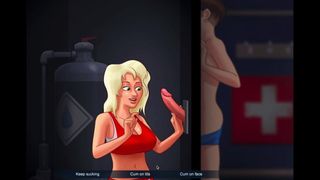 Summertime Saga - Lifeguard gloryhole blowjob