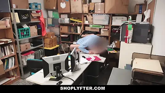 Tiny Teen Naiomi Mae Caught Shoplifting and Taken for Strip Search