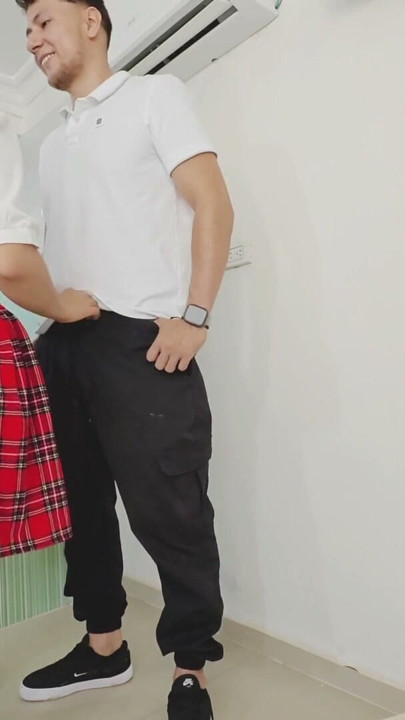 PART ONE with the air conditioning technician.. I suck his cock and get on all fours so he can do whatever he wants with me | Clip 1