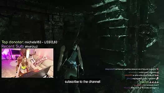 Streamer girl forgot to turn off the camera and got fucked in stream