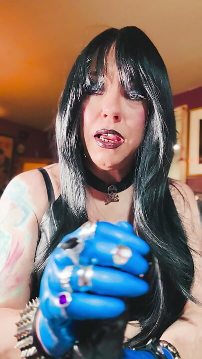Miss Tina Snua Gives You Instructions To Wank & Cum All Over My Gloves & Rings - Latex JOI CEI