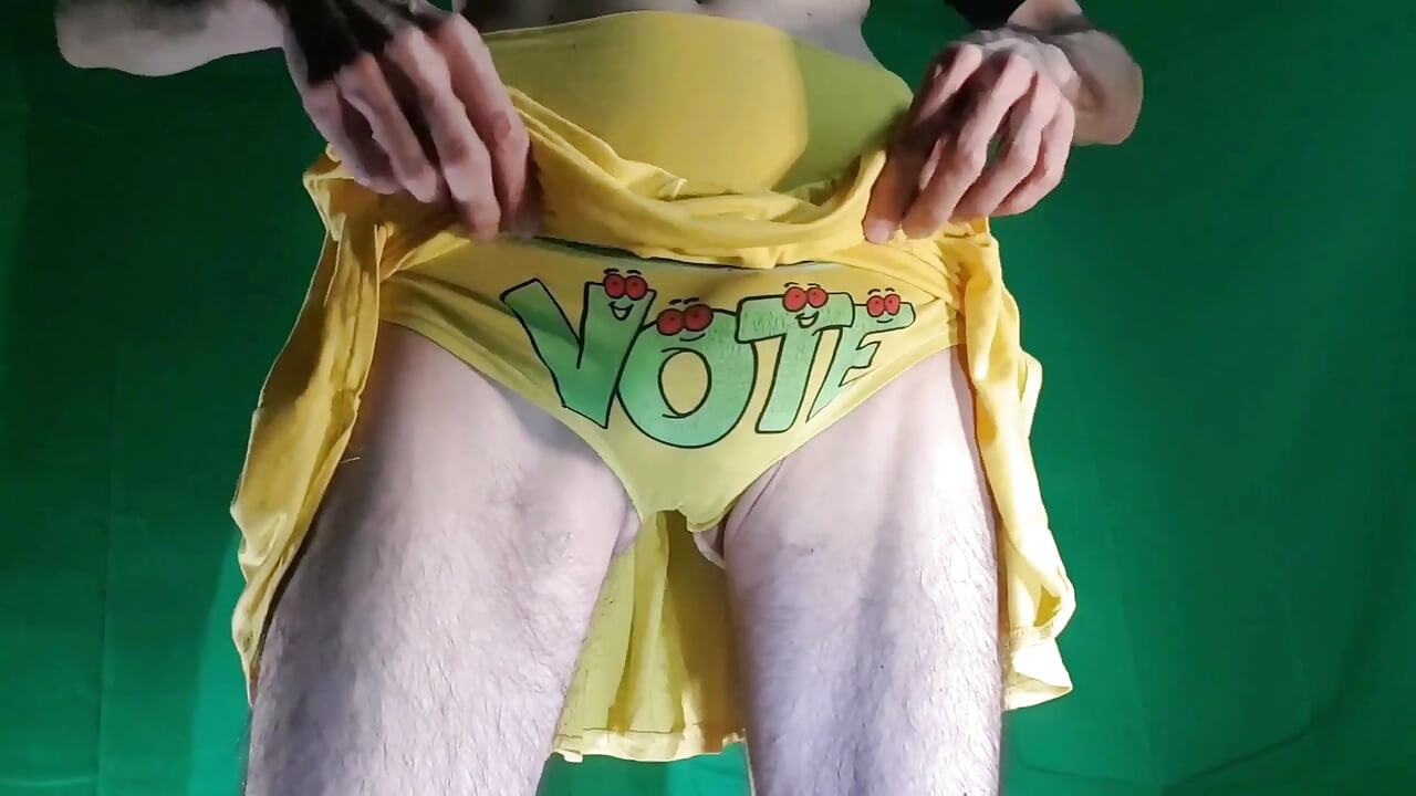 Two Panties and Tho Thongs Under Yellow Skirt Try On Haul