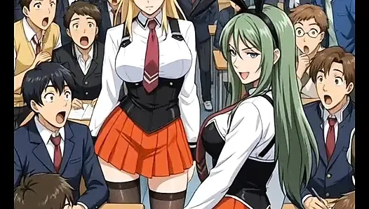 Anime girls dancing