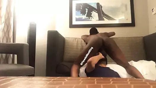 Back pissing in his throat