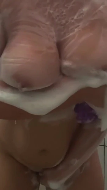 Powerful moment from "Blonde Ass and Busty Natual Rolls in the Bath and Leaves Your Pussy Wet! Sophie HelenAss"