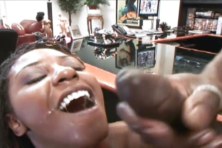 Black on Black Threesome for a White Slut Banged by Two Big Black Cocks