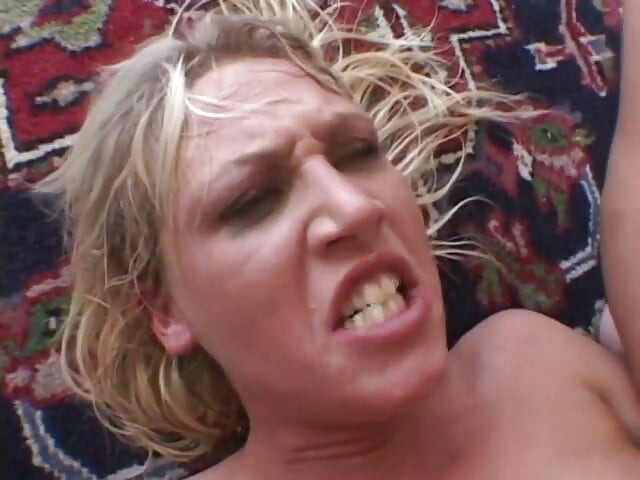 Blonde chick gets her tight asshole pounded