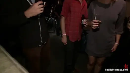 Big Tittied Mckenzie Lee Is Disgraced in the Bar