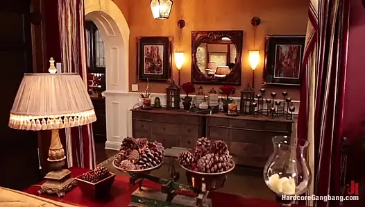 Cutie Lives Out Her Fantasy of Being DP'ed by Her Dad's Security Men