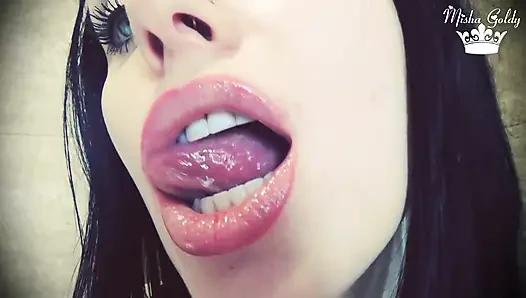 Perfect puffy glossy lips