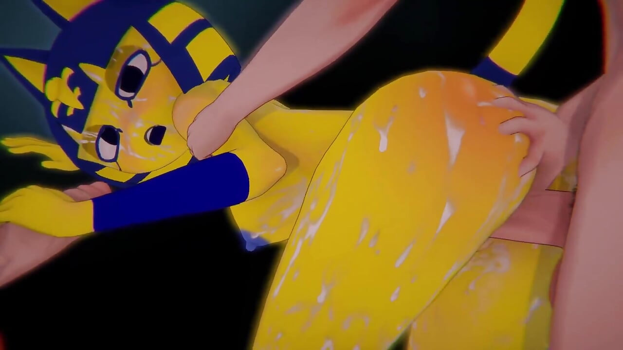 animal Crossing - Ankha Entering the Zone (riding the Villager & POV Zone Dance) (4k60fps)