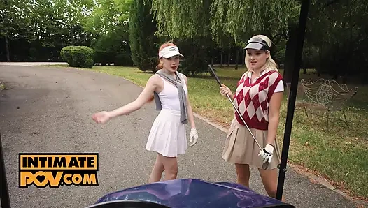 Megan Murkovski And Jessie Ames Golf Day Turns Naughty