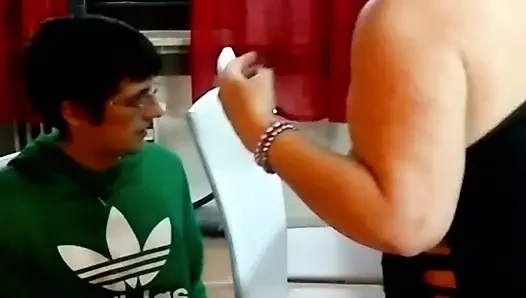 French cougar with big tits sucks dicks whenever she can