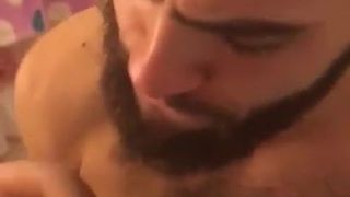 Hot Hairy Stud Takes a Cum Shower