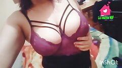 The milf neighbor puts on different lingerie