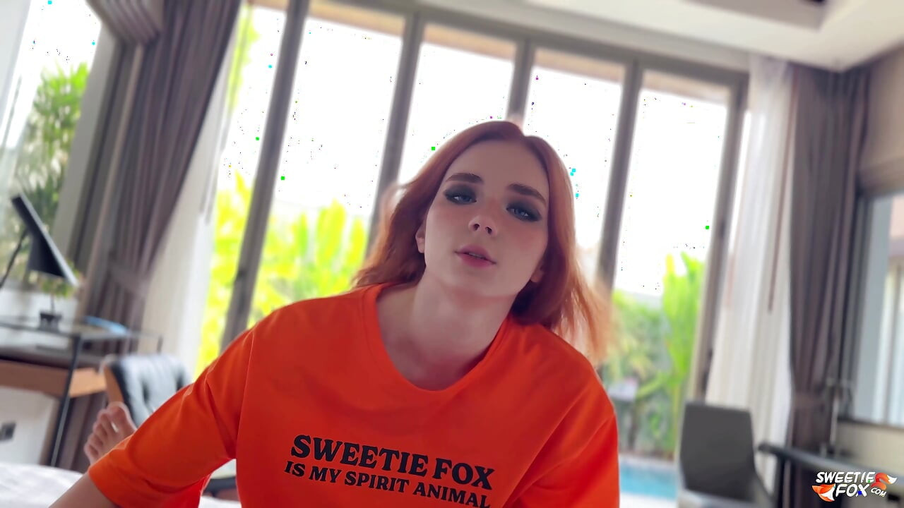 Found Red-haired Step-Sister's Onlyfans, Fucked Her Hard and Cummed on Her Pussy POV