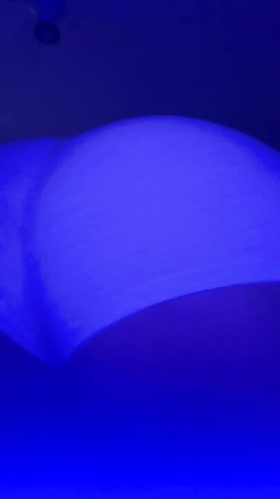Big Booty Twerking in Blue Light