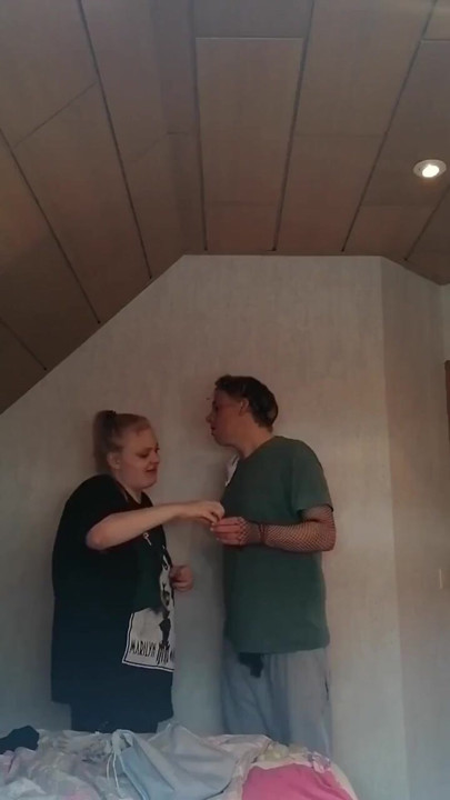 Iconic moment from "Andy and Mimsy have fun and enjoy it"