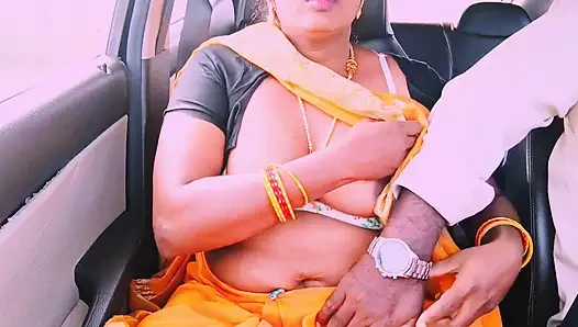 Desi saree maid car sex Telugu dirty talks.