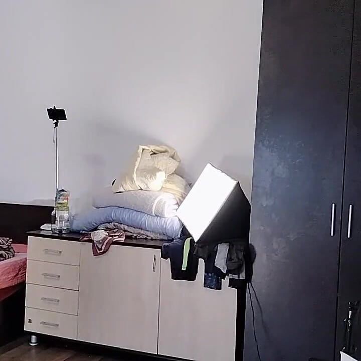 Sexy Latina Tries on and Cuts Clothes. Sexy Latina with Hairy