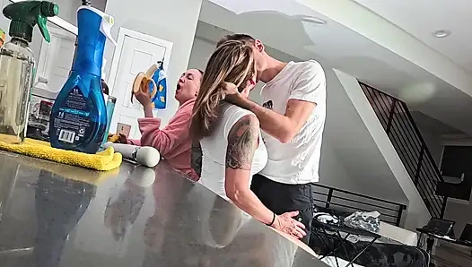 She Brought Her Lesbian Friend to Try Big Dick for Anal and Pussy Once in Her Life (made Her Preg.)