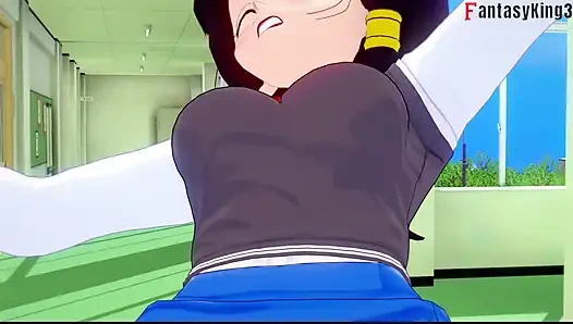 Android 18 tanzt für Gohan an der universität - Dragon Ball Zex Serie