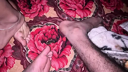 My girlfriend help me to handjob on the hug day