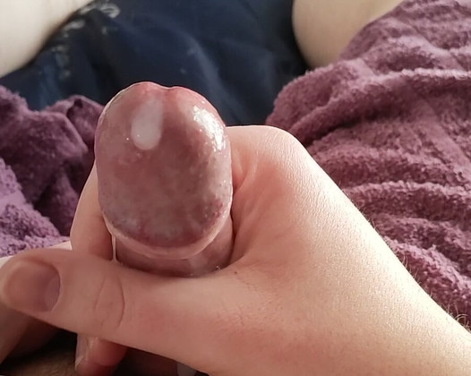 Stroking uncut head