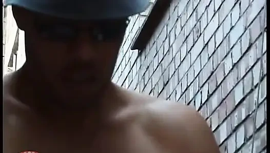 Two Guys Jerking off Degenerates Into Foursome