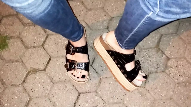 crossdresser feet lover in public