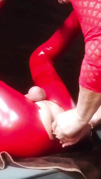 Stunning moment from "Stepmom dressed me up in latex"