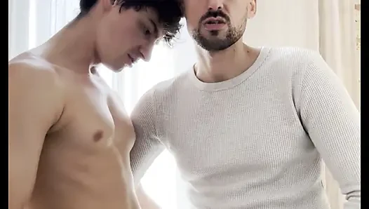 hot daddy sucking and fucking sexy twink outdoors